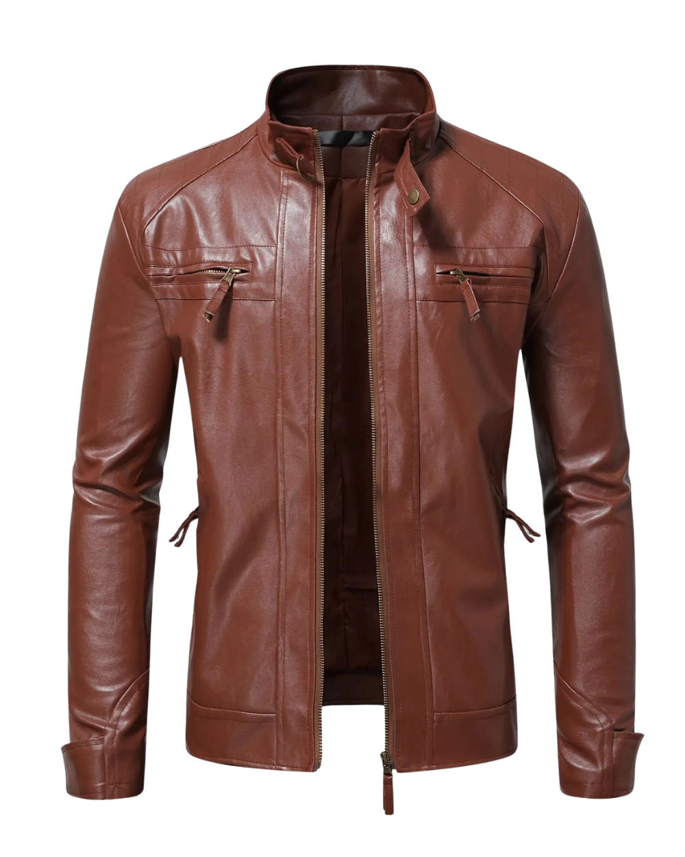 Elegante leren herenjas
