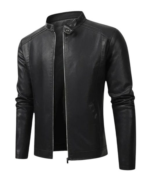 Elegant heren leren bikerjasje