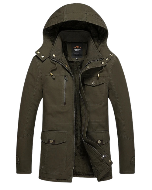 Elegante katoenen gewatteerde winterjas