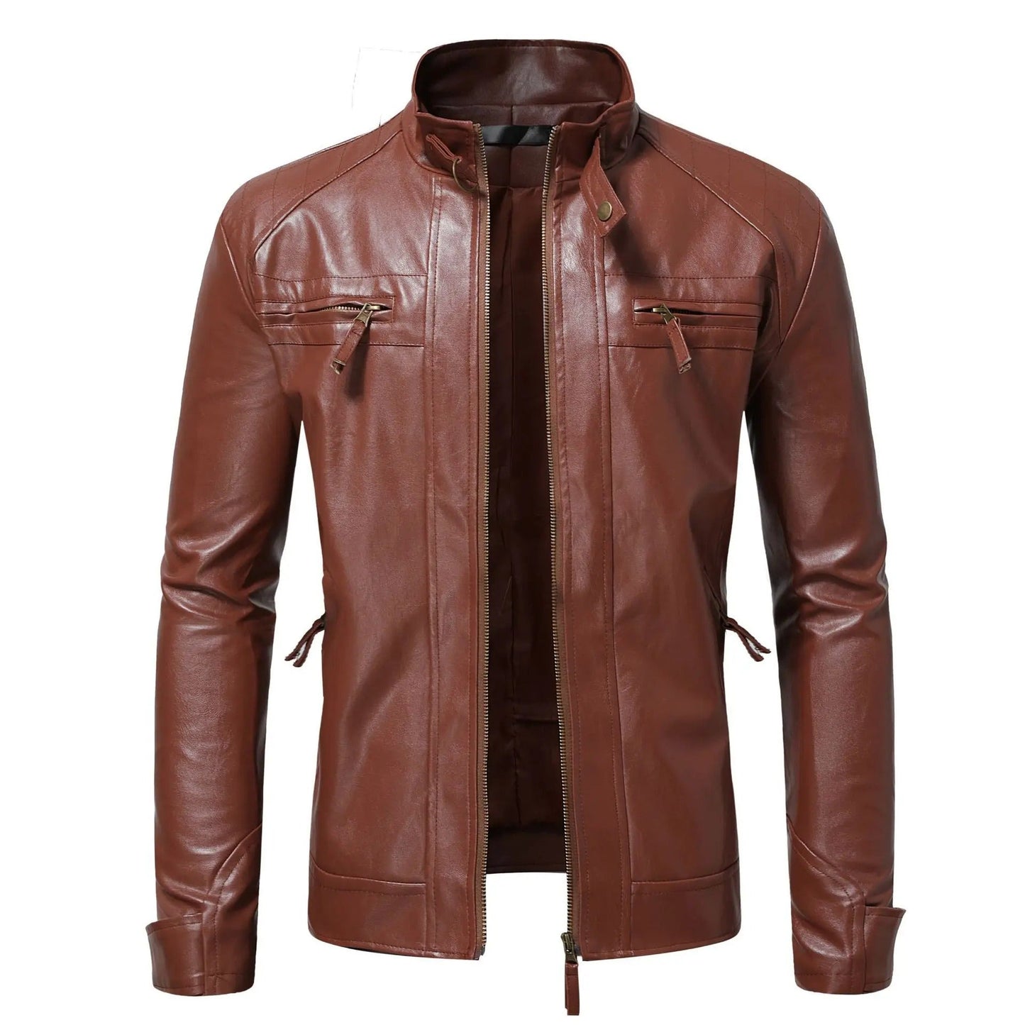 Elegante leren herenjas