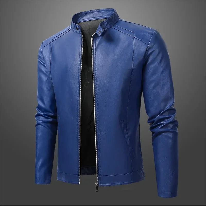 Elegant heren leren bikerjasje