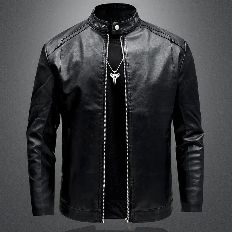 Elegant heren leren bikerjasje