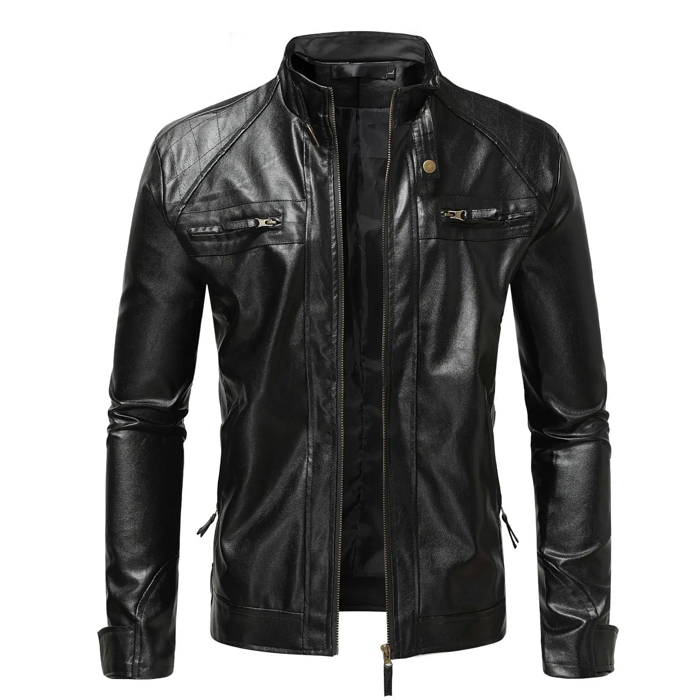 Elegante leren herenjas