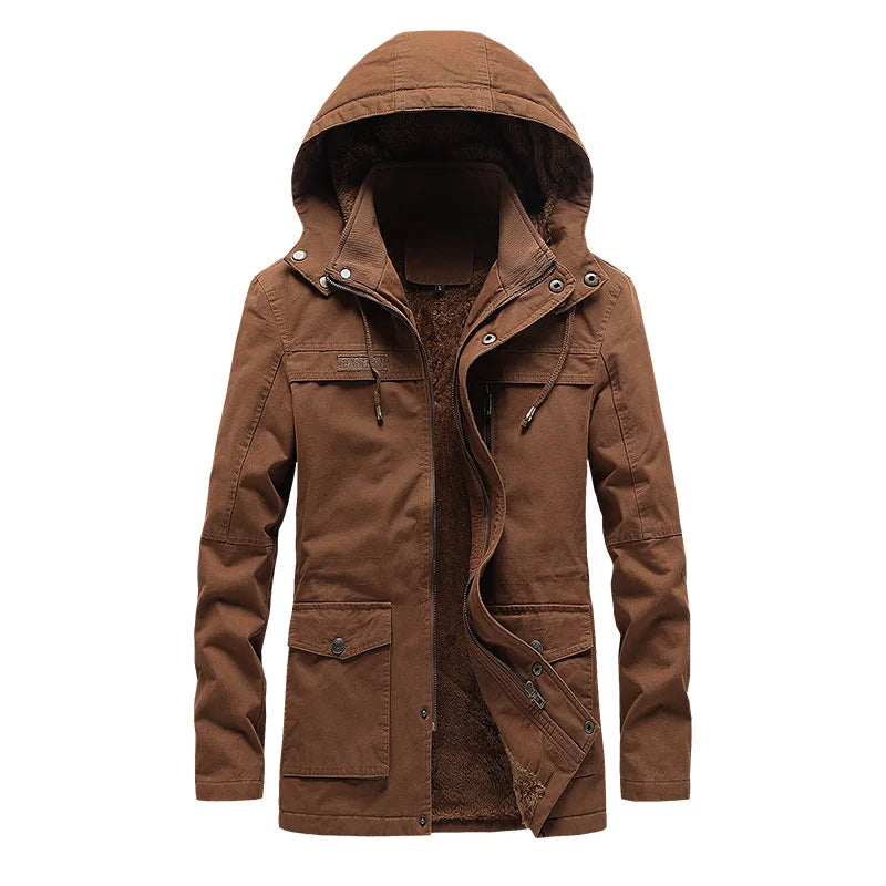 Casual katoenen winterjas