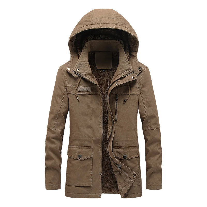 Casual katoenen winterjas