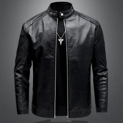 Elegant heren leren bikerjasje