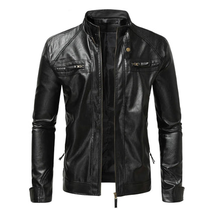 Elegante leren herenjas