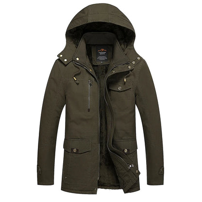 Elegante katoenen gewatteerde winterjas