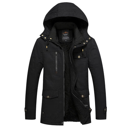 Elegante katoenen gewatteerde winterjas